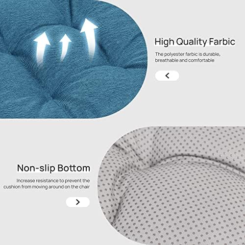 Love's cabin Memory Foam Chair Cushions Set of 4, 15.5 Inch - Image 5