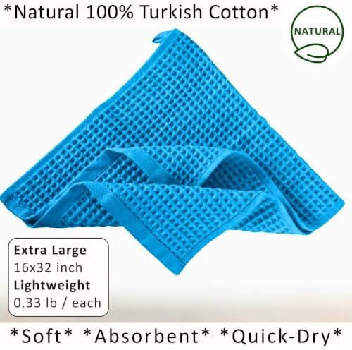PÜSKÜL Natural 100% Turkish Cotton Waffle Kitchen and Hand Towels - Image 2