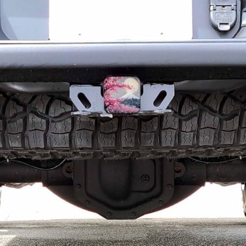 Hitch Cover Plug Cherry Blossom, 2 Inch Receivers Diameter Pink Cherry Flowers - Image 6