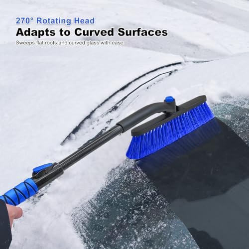 SEAAES Ice Scraper and Brush, Extendable Snow Brush - Image 5