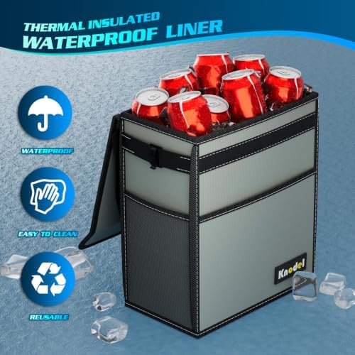 K KNODEL Car Trash Can with Lid, Car Garbage, Bin and Bag - Image 4