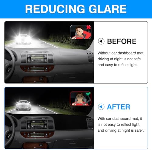 Autorder Dashboard Cover Mat for 2000-2006 Toyota Camry Accessories Dash Cover - Image 4