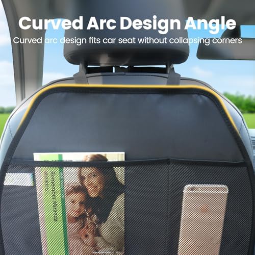 Viaviat Car Seat Protector Large Kick Mat 2 Pack Durable Water Resistant Auto - Image 5