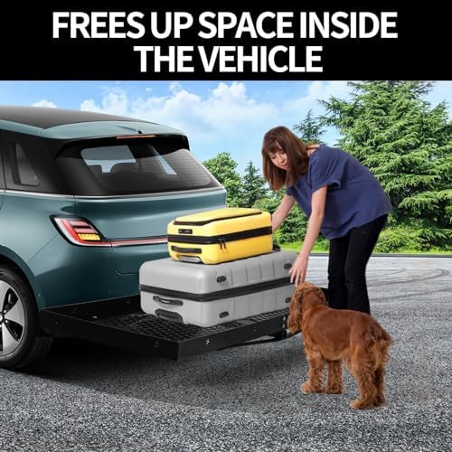 48 x 20 Tray Hitch Cargo Carrier, Hitch Mount Cargo Basket - Image 7
