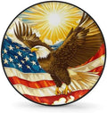 Rv Spare Tire Cover Wheel American Flag Eagle Sun Tire Covers Wheel Protectors by FengQuGou