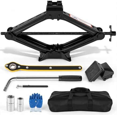 2 Ton Scissor Jack, 4409 Lbs Car Jack Kit by Unknown