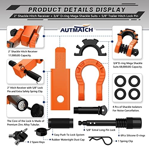 AUTMATCH Hitch Tightener Anti-Rattle Clamp - Image 4
