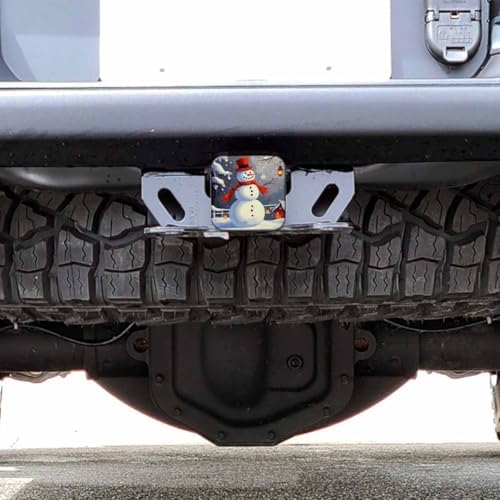 Snowman Towing Hitch Cover Winter Christmas Snowman Santa Cap Trailer Hitch - Image 6