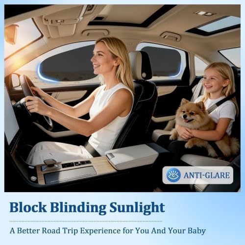 4PCS Car Window Shades, Roll Windows Down丨Static Cling丨No Impact On Driving - Image 6