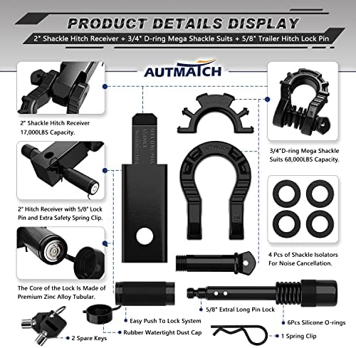 AUTMATCH Hitch Tightener Anti-Rattle Clamp - Image 4
