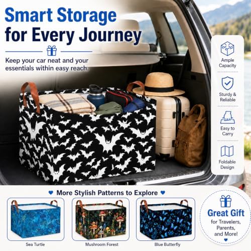 Mushroom Car Trunk Organizer 20L Fold Auto Storage Basket - Image 3