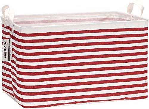Sea Team Large Rectangle Open-Top Canvas Storage Basket by SeaTeam