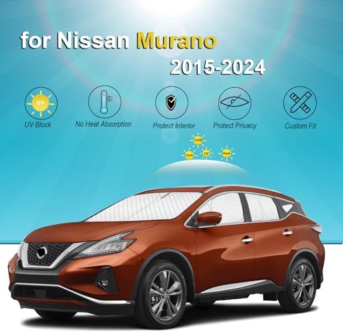 KMF 8pcs Thicken Sun Shades for Nissan Murano 2015-2024 Accessories, Full Car - Image 5