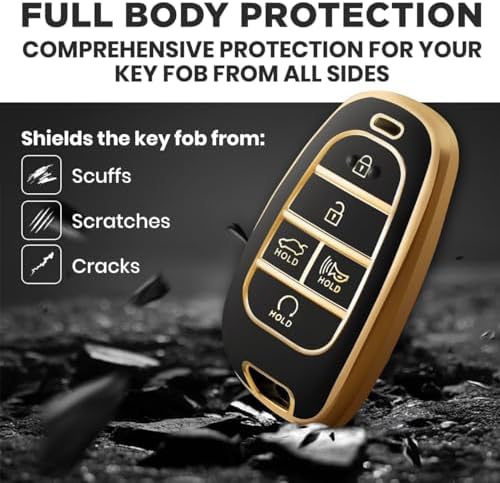 Lucrum Compatible with Hyundai Key Fob Cover & Keychain - Image 3