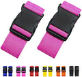 2 Pack Suitcase Straps, Bright Color Adjustable Luggage Belts, TSA Approved by Jcpmcxs