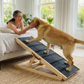 Large Dog Ramp for Bed, Adjustable Wooden Ramp, 200 lbs by Unknown