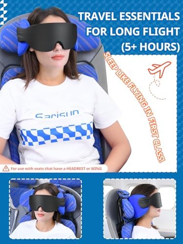 SARISUN Travel Pillows for Airplanes, Stable Head Support, Travel Essential - Image 3