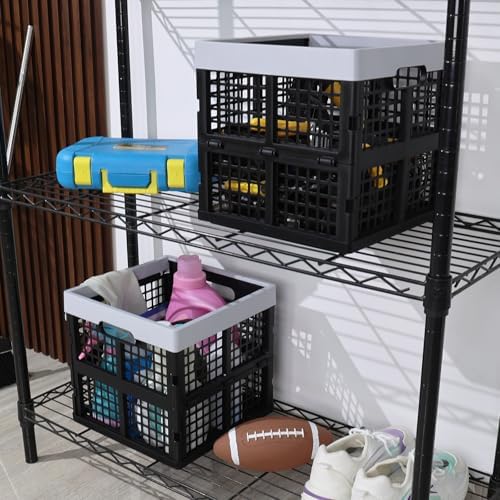 3 Packs 18 L Collapsible Milk Crate, 11 Inch Cube Storage Bin - Image 5