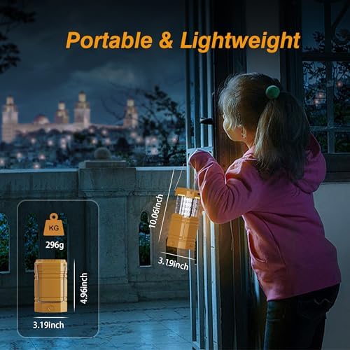 Electric LED Camping Lantern, Portable 3000mAh Solar Hand Crank Flashlight - Image 6