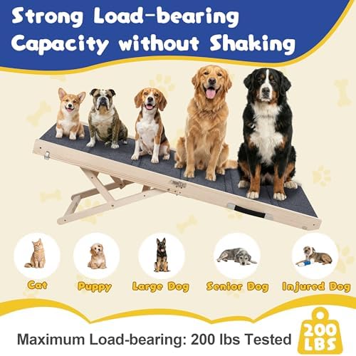 51.2" Long Dog Ramp for High Bed & Couch, Foldable Pet Ramp - Image 4
