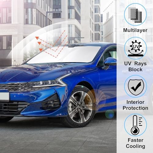 Windshield Sun Shade for 2021-2026 Kia K5/2020-2026 Hyundai Sonata - Image 2