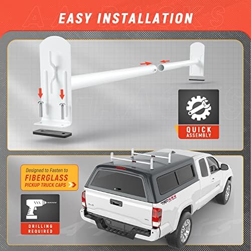 Model DX36 Universal Pickup Truck Cap & Topper 2 Bar Ladder Roof Van Rack - Image 4