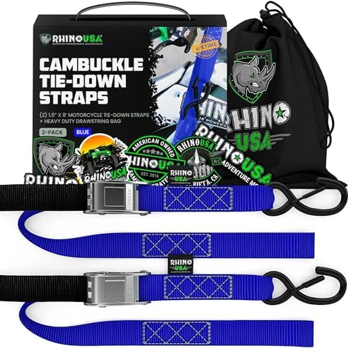 Rhino USA Motorcycle Tie Down Straps by RhinoUSAInc