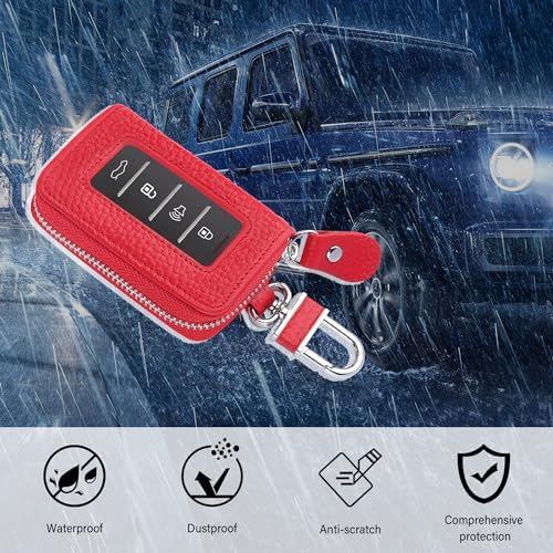 Car Key Fob Case for Replacing Old Key Fob Cover, Genuine Leather Car Key Case - Image 7