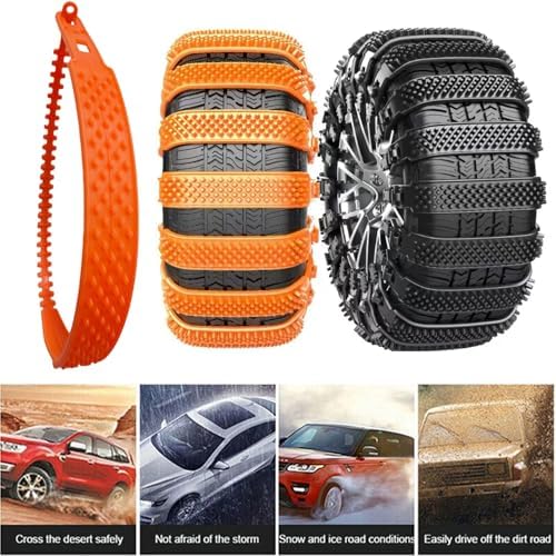 10pcs Auto Anti Skid Straps Vehicle Tire Grip Straps Set Offering on Snow - Image 4