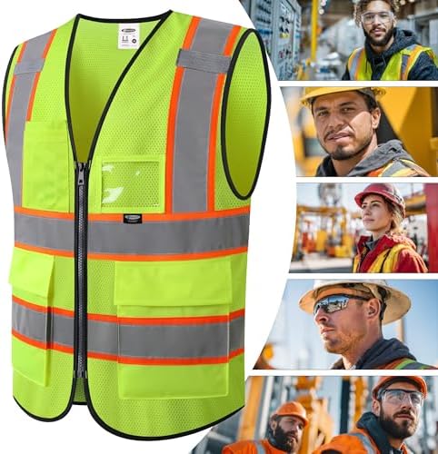 JKSafety Safety Vest for men women Hi Vis Vest - Image 6