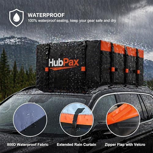 16 Cu Ft. Car Rooftop Cargo Carrier Bag Car Roof Top Bag Cargo Carrier - Image 5