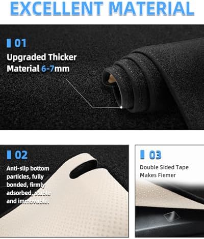 SKYLOTEC Dash Cover Mat for Chevy Silverado 1500 LT LS WT 2007-2013 - Image 4