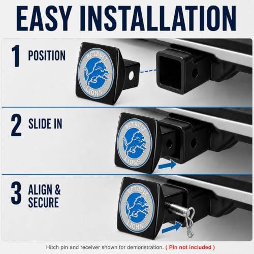 Detroit Lions Trailer Hitch Cover - Image 5