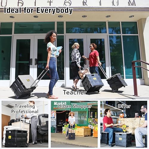 dbest Products Quik Cart Standard Collapsible Rolling Crate - Image 6