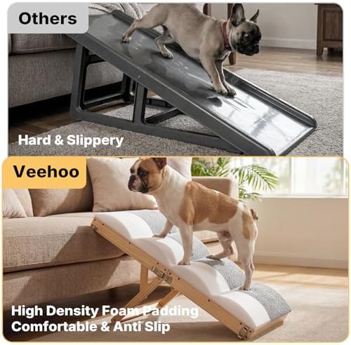 Veehoo Foldable Dog Ramp for Couch Lower Bed Small Dogs 17"W - Image 6