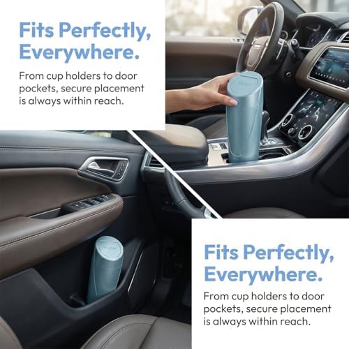 Car Trash Bin with Lid, Leak-Proof Portable Vehicle Cup Holder Garbage Can - Image 3