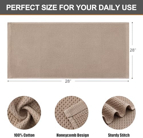 Kitinjoy 100% Cotton Waffle 8-Pack Kitchen Towels - Image 2