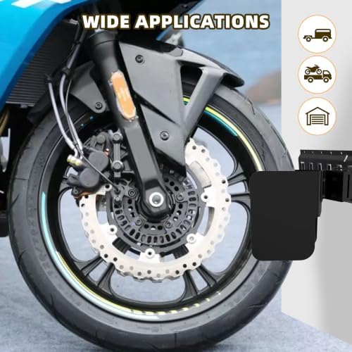 2 Pack E-Track Wheel Chock for Motorcycle – Heavy Duty Steel Dirt Bike Wheel - Image 6