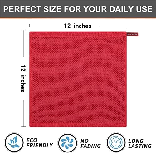 Kitinjoy 100% Cotton Kitchen Dish Cloths, 6 Pack Waffle Weave Ultra Soft - Image 5