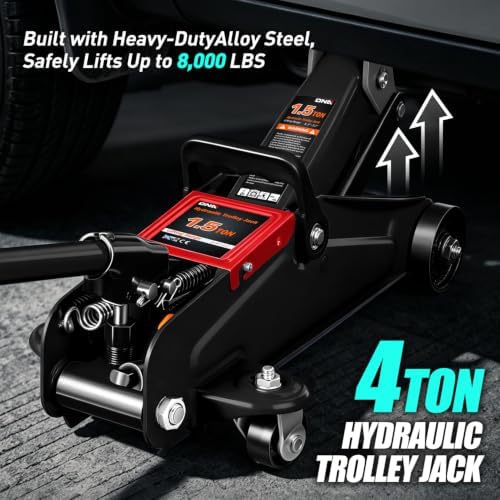 DNA Motoring 1.5 Ton Car Floor Jack Low Profile Hydraulic Trolley Service/Floor - Image 2
