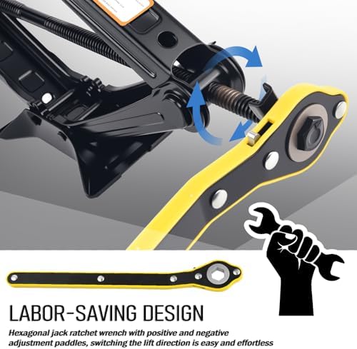 Scissor Jacks Set, 2 Ton Portable Car Jack Kit - Image 5