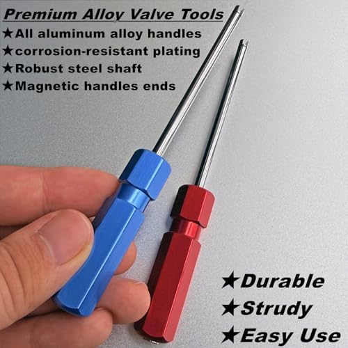 Valve Stem Removal Tool Set- 2Pieces Premium Alloy Valve Tools, Valve Core - Image 2