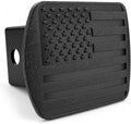 USA 2" American Black Flag Hitch Cover by AutoAccessores