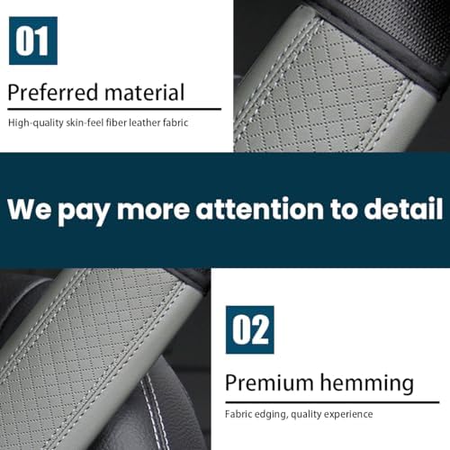 Osilly 2PCS Fiber Leather Seat Belt Shoulder Pads - Image 2