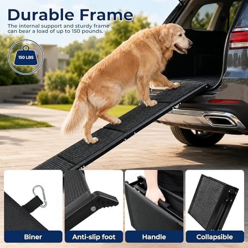Dog Stairs for Car, 70.8" L× 19.6" W Dog Ramp for Large Dogs - Image 4