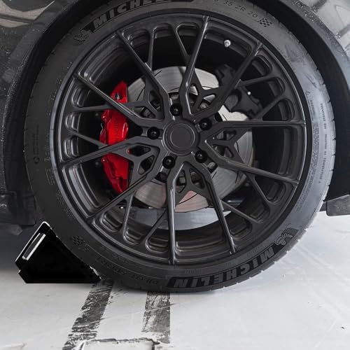 Fasmov 2 Pack Solid Rubber Heavy Duty Wheel Chock, Ergonomic Carry Handles - Image 4