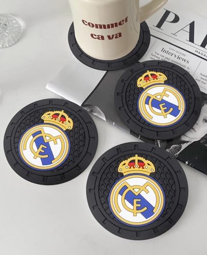 Cup Holder Insert Coaster for Real Madrid UEFA Fans, Anti Slip Car Cup Coaster - Image 4