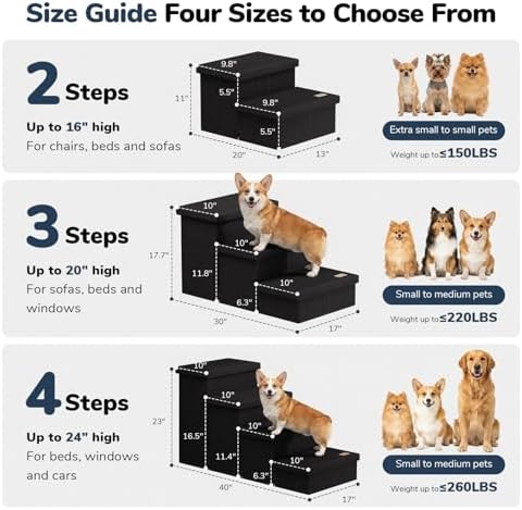 3-Step Wide Dog Stairs 18" H - Image 5