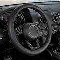 SEG Direct Black Car Steering Wheel Cover Small Size 14-14.25 inch by SEGDirect