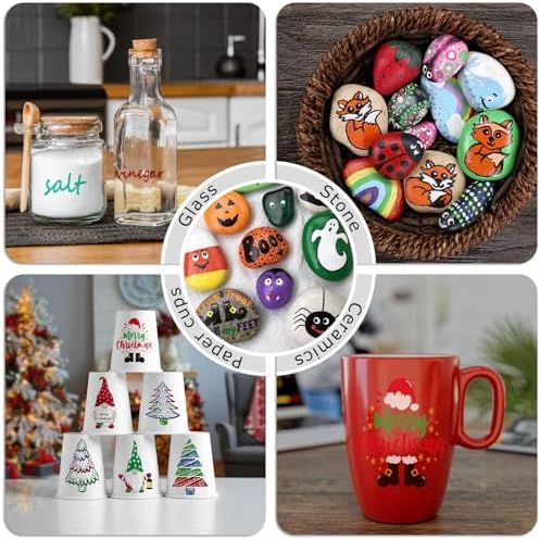 Craiiby Silver Paint Markers, 5 Pack Oil-Based Waterproof Quick Dry Permanent - Image 2